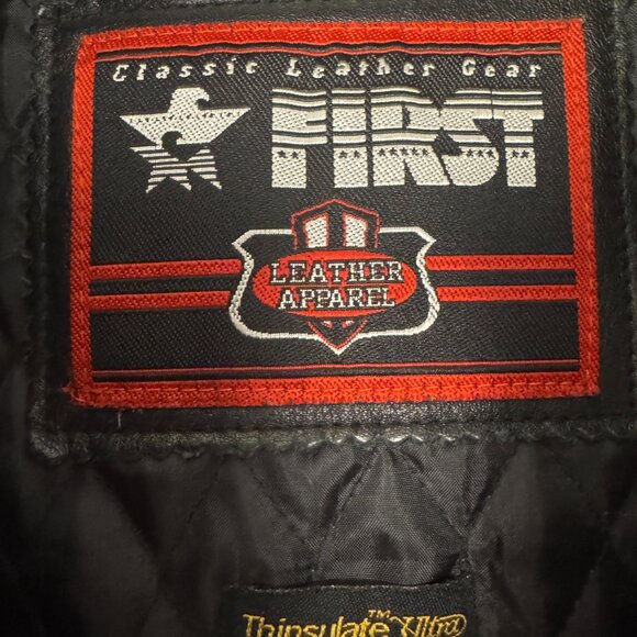 Vintage 90s Black Leather Biker Jacket Belted Moto Grunge Embossed Rose Detail - Picture 10 of 14